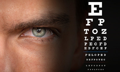 eye doctor test  concept