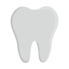 Human tooth cartoon icon isolated on white background. Teeth protection, oral care, dental health concept. Vector illustration for any design.