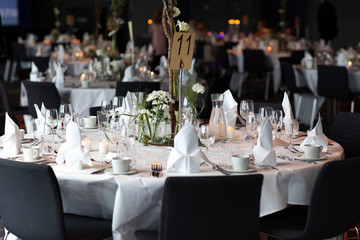 Flower decoration on wedding ceremony