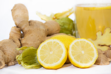 Ginger mixed lemon drink for healthy