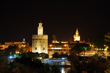 Naklejka na ściany i meble Sevilla in the night