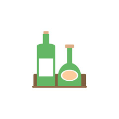 Isolated bottles icon flat design