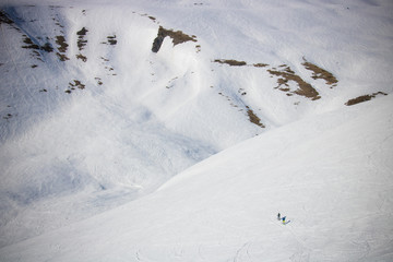randonnée dans les alpes en hiver
