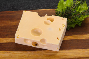 Maasdam cheese brick