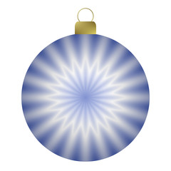 Weihnachtskugel  mit blauem ornament