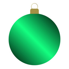 Weihnachtskugel  grün, mit Lichtstreifen