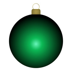 gr&uuml;ne christbaumkugel, leuchtend
