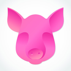 pig head 3d logo design