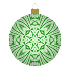 christbaumkugel mit grünem ornament