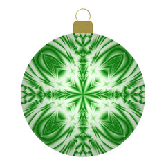 Weihnachtskugel  mit grünem Muster