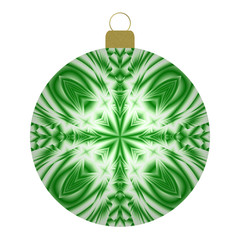 Weihnachtskugel  mit gr&uuml;nem Muster