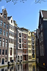 Fototapeta na wymiar Amsterdam architecture - houses and canals