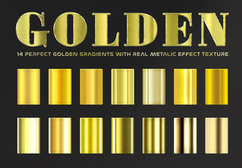 Golden Gradient Text Effects