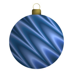 Blaue Weihnachtskugel,  absrtraktes Muster