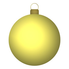 Weihnachtskugel  gelb, leuchtend