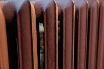 old vintage radiator close up