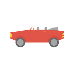 Isolated convertible car icon flat design