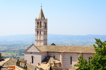 Fototapeta na wymiar Basilica of Saint Clare Assisi Umbria Italy