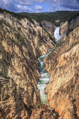 Fototapeta na wymiar Lower Falls of the Grand Canyon of the Yellowstone from Artist Point, Yellowstone National Park