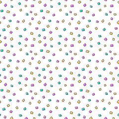 Sprinkles and confetti vector concept in doodle style. Hand drawn illustration for printing on T-shirts, postcards.