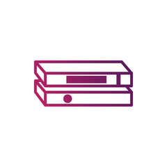 Isolated books gradient design