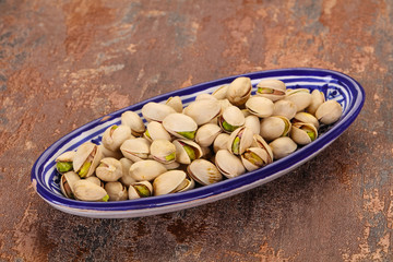 Pistachio nuts heap