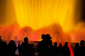 colour fountains in barcelona