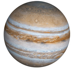 High detailed Planet Jupiter of solar system isolated. Elements of this image furnished by NASA.