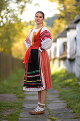 Slovak folklore. Slovak girl.