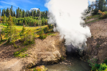 Dragon's Mouth Spring at Yellowstone National Park