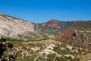 Mountain view of Dinosaur National Monument skyline