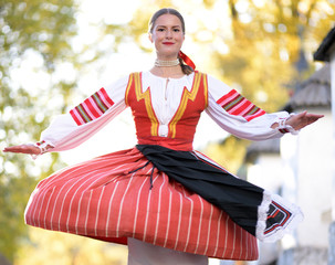 Slovak folklore. Slovak girl.
