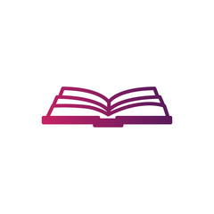 Isolated open book gradient design