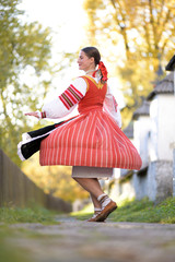 Slovak folklore. Slovak girl.