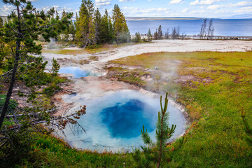 Black Pool in the West Thumb Geyser Basin of Yellowstone National Park