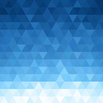 Abstract Triangular Background. Blue Geometric Pattern.