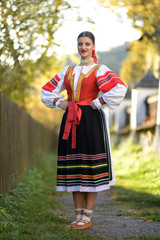 Slovak folklore. Slovak folklore girl.