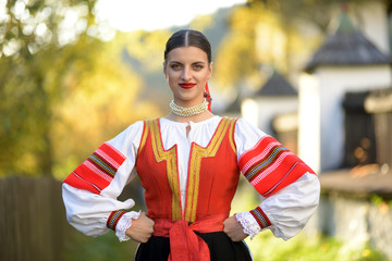 Slovak folklore. Slovak folklore girl.