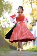 Slovak folklore. Slovak folklore girl.