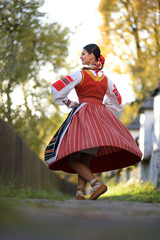 Slovak folklore. Slovak folklore girl.