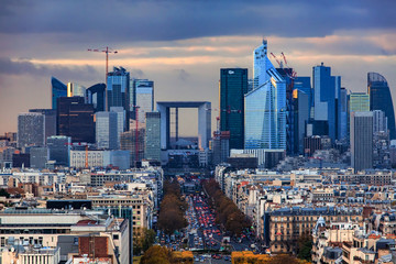 Fototapeta na wymiar La Defense Financial District Paris France