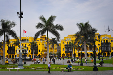 Central square of Lima Peru
