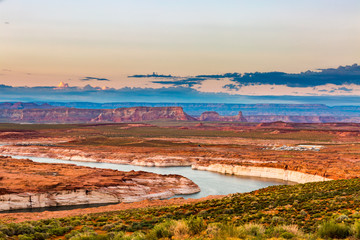 Lake Powell Sunset Panorama