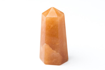 Natural Quartz Crystal, isolated on white background
