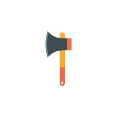 Isolated camping ax icon flat design