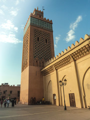 Atardecer con vista a una torre en Marruecos