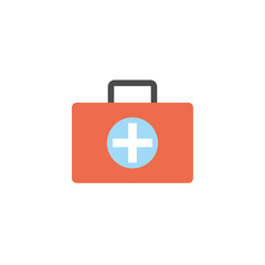 Isolated medical kit icon flat design