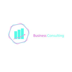 Business concept logo, consulting illustration