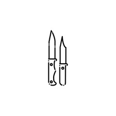 Isolated camping knife icon line design