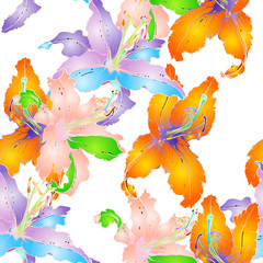 Pastel Floral Seamless Pattern. Delicate 